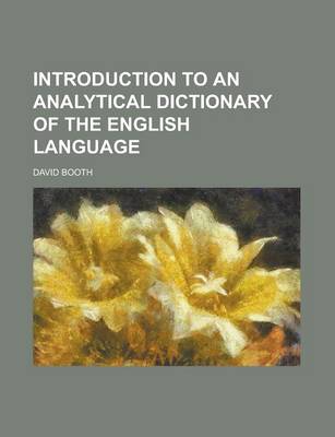 Book cover for Introduction to an Analytical Dictionary of the English Language