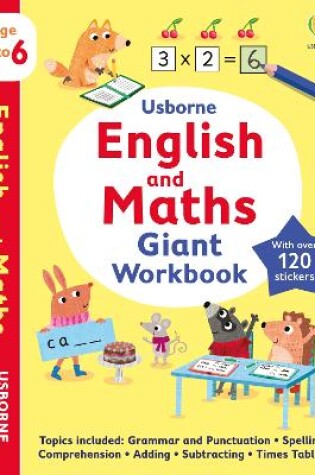 Cover of Usborne English and Maths Giant Workbook 5-6