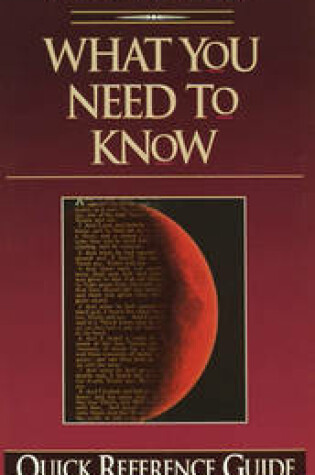 Cover of Bible Prophecy: What You Need to Know