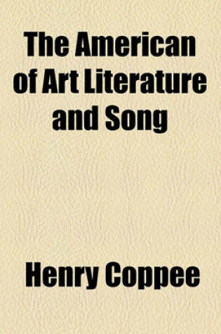 Cover of The American of Art Literature and Song