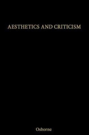 Cover of Aesthetics and Criticism