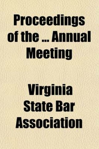 Cover of Proceedings of the Annual Meeting (Volume 30)