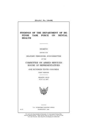 Book cover for Findings of the Department of Defense Task Force on Mental Health