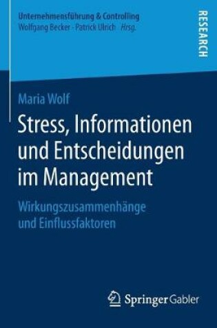 Cover of Stress, Informationen und Entscheidungen im Management