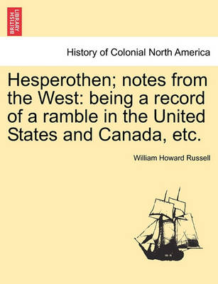 Book cover for Hesperothen; Notes from the West