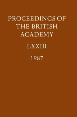 Cover of Proceedings: Vol. LXXIII (1987)