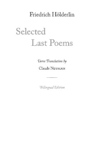 Cover of Selected Last Poems