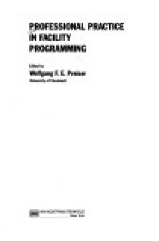 Cover of Professional Practice in Facility Programming