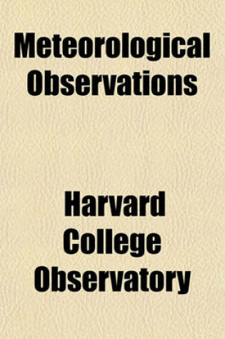 Cover of Meteorological Observations