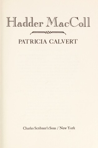 Cover of Hadder MacColl