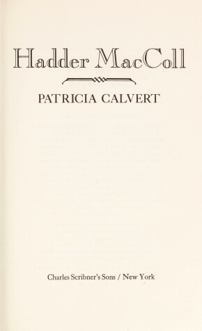 Book cover for Hadder MacColl