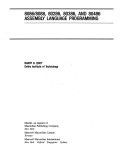 Cover of 8086/8088, 80286, 80386 and 80486 Assembly Language