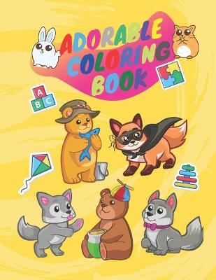 Book cover for Adorable coloring book