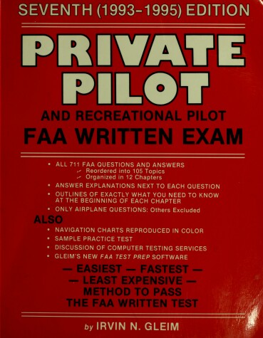 Book cover for Private Pilot and Recreational Pilot FAA Written Exam