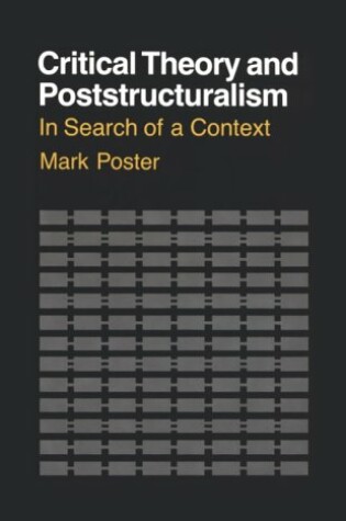 Cover of Critical Theory and Poststructuralism