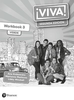 Book cover for Viva 3 Verde Segunda edición workbook for pack