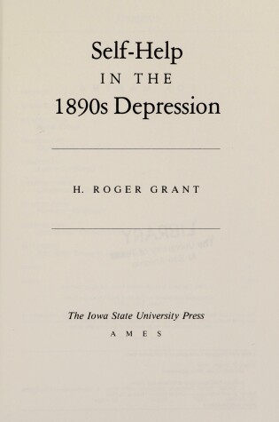 Cover of Self-Help in the 1890s Depression