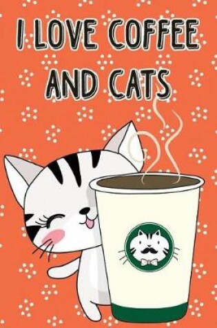 Cover of Journal Notebook Cat With Cup of Coffee - Orange