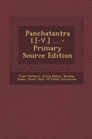Cover of Panchatantra I.[-V.] ...