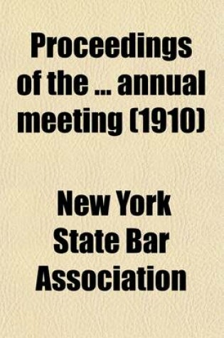 Cover of Proceedings of the Annual Meeting (Volume 33)