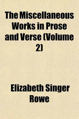 Book cover for The Miscellaneous Works in Prose and Verse (Volume 2)