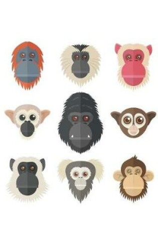 Cover of Primate Heads Blank Lined Notebook