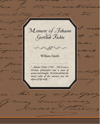 Book cover for Memoir of Johann Gottlieb Fichte (eBook)