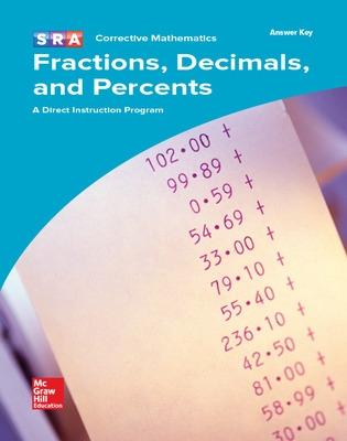 Cover of Corrective Mathematics Fractions, Decimals, and Percents, Additional Answer Key