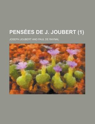 Book cover for Pensees de J. Joubert (1)