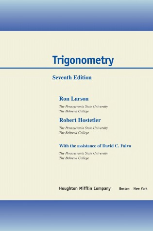 Cover of Trigonometry Advanced Placement Seventh Edition