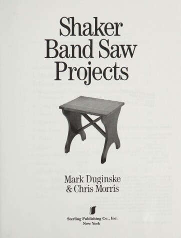 Book cover for Shaker Band Saw Projects