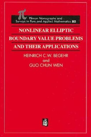 Cover of Nonlinear Elliptic Boundary Value Problems and Their Applications
