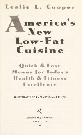 Book cover for America's New Low-Fat Cuisine