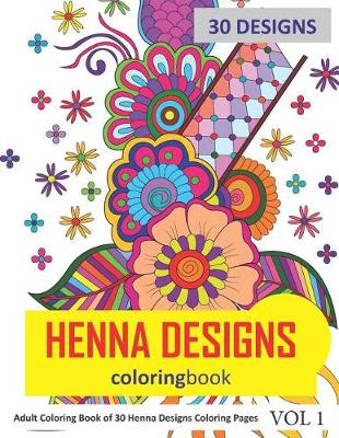 Book cover for Henna Designs Coloring Book