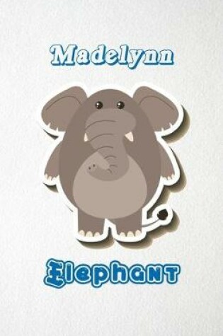 Cover of Madelynn Elephant A5 Lined Notebook 110 Pages