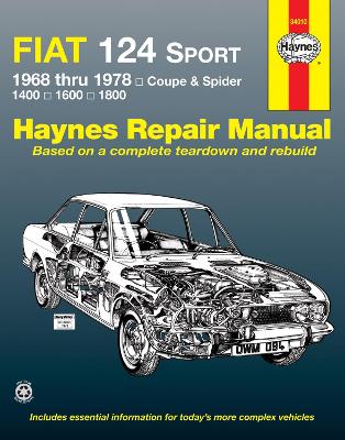 Book cover for Fiat 124 Sport Coupe & Spider (1968-1978) Haynes Repair Manual (USA)