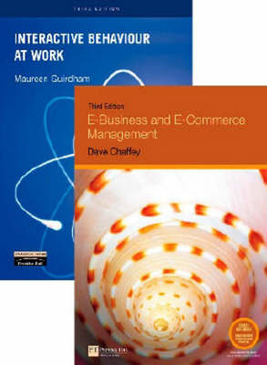 Book cover for E-Buisness and E-Commerce management, plus Interactive Behaviour at work and Companion Website with Gradetracker student access card