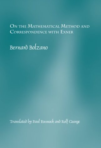 Book cover for On the Mathematical Method and Correspondence with Exner