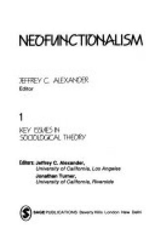 Cover of Neofunctionalism