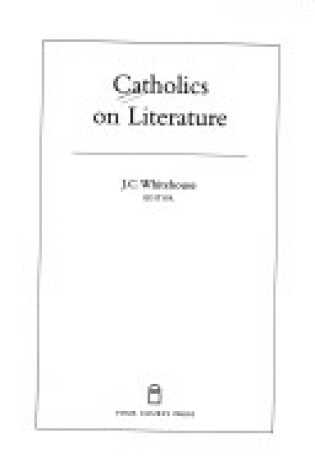 Cover of Catholics on Literature