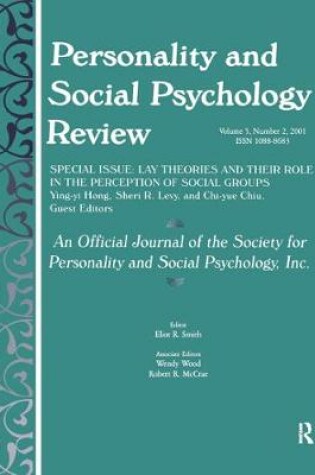 Cover of Lay Theories and Their Role in the Perception of Social Groups