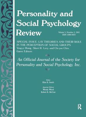 Book cover for Lay Theories and Their Role in the Perception of Social Groups