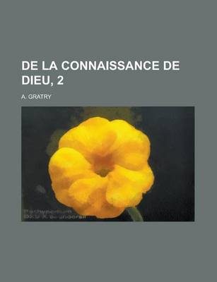 Book cover for de La Connaissance de Dieu, 2