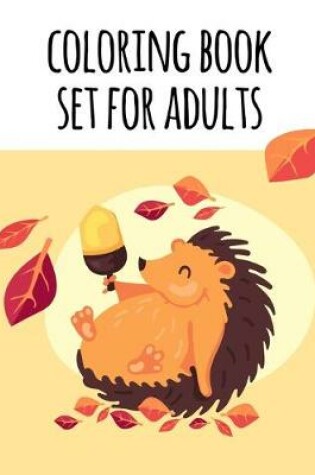 Cover of coloring book set for adults