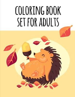 Book cover for coloring book set for adults