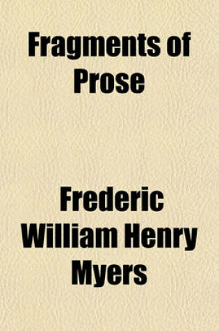 Cover of Fragments of Prose