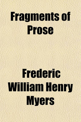 Book cover for Fragments of Prose