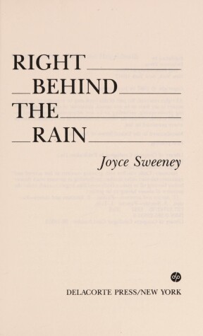 Book cover for Right behind the Rain