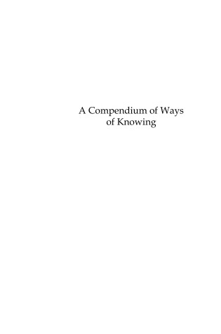 Cover of A Compendium of Ways of Ways of Knowing