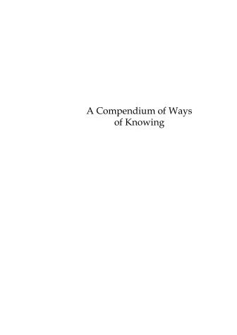 Book cover for A Compendium of Ways of Ways of Knowing